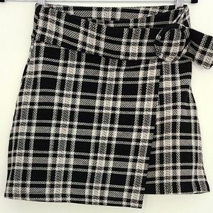 Zara Plaid Tweed Skirt